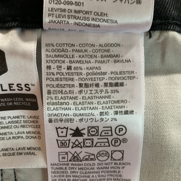 Levi’s  512 Black Tapered Slim Stretch Jeans size 38 - Picture 11 of 12